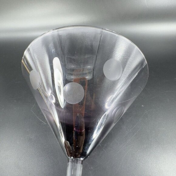 Waterford Marquis POLKA DOT Purple Amethyst Martini Glass Drinking Crystal - Picture 8 of 13